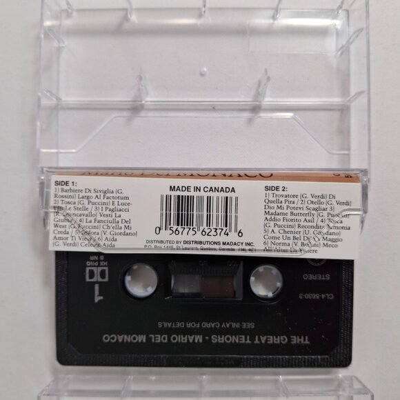 Vintage The Great Tenors Pavarotti Domingo Del Monaco 3 Cassette Tape Set Madacy - Picture 15 of 15